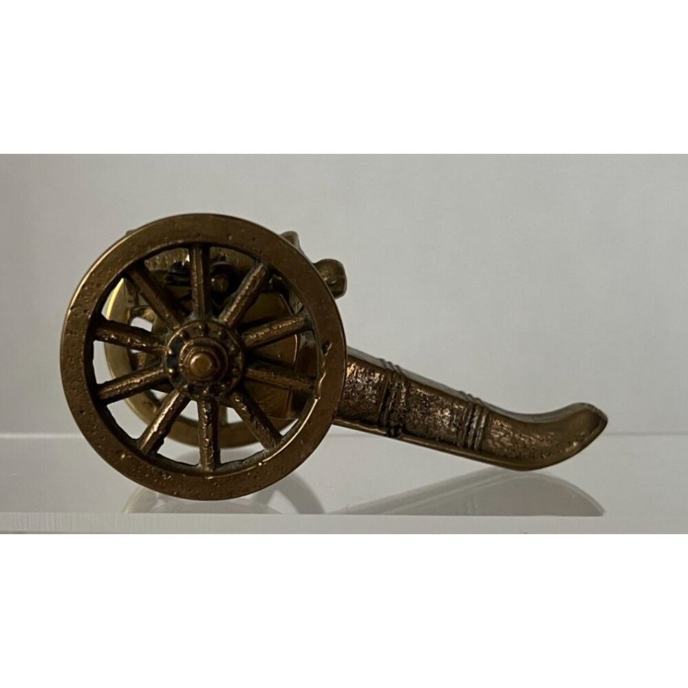 Vintage Miniature Brass Cannon Civil War Paperweight - Picture 4 of 11